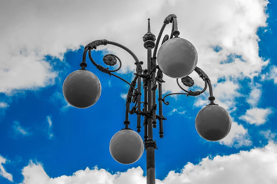 lamps, light, design, elegance, sky, clouds, cyprus, larnaca HD wallpaper
