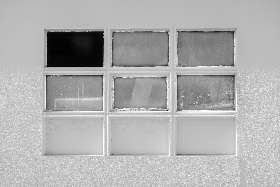White Framed Glass Window, 9, architecture, black and white, blanco HD wallpaper