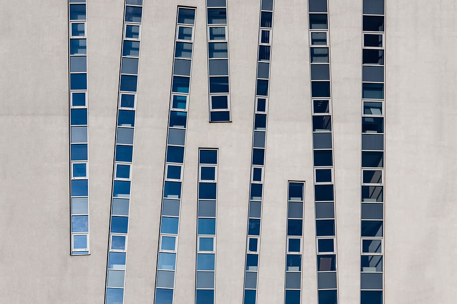 building, window, wall, architecture, modern design, slant HD wallpaper