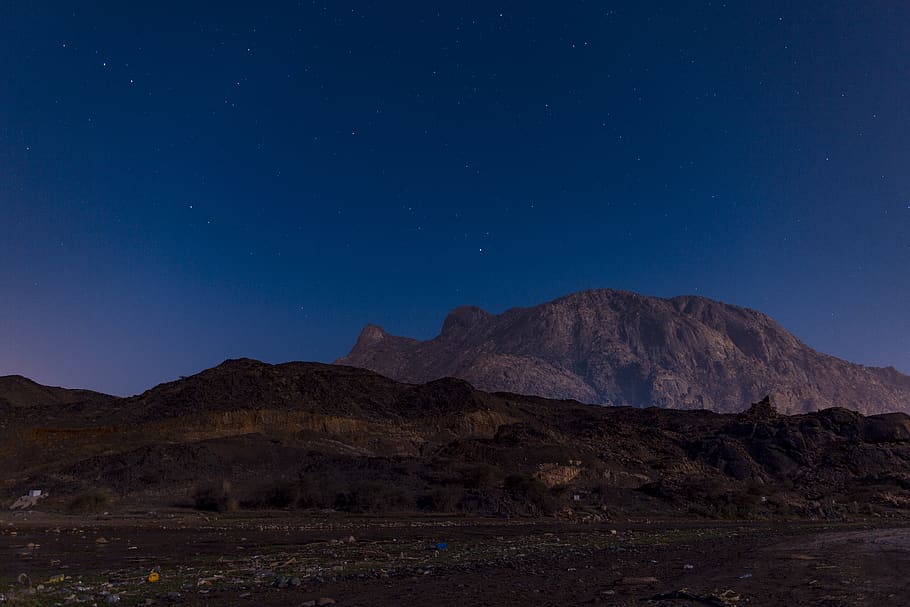 saudi arabia, al bahah, albaha, mountain, night, sky, scenics - nature, HD wallpaper