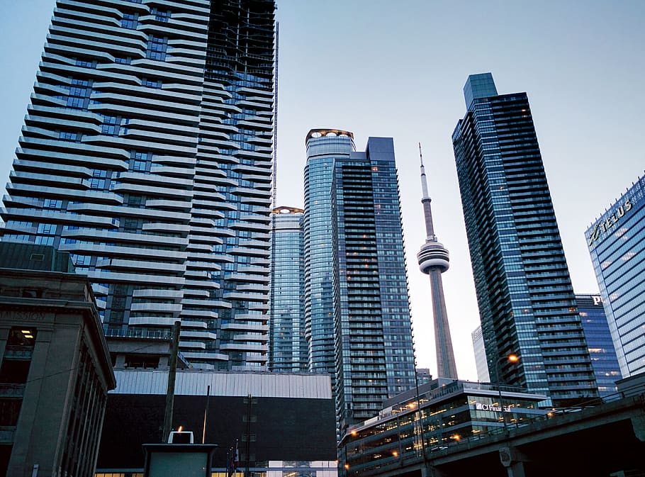 canada, toronto, downtown, skyline, skyscraper, building, cityscape HD wallpaper