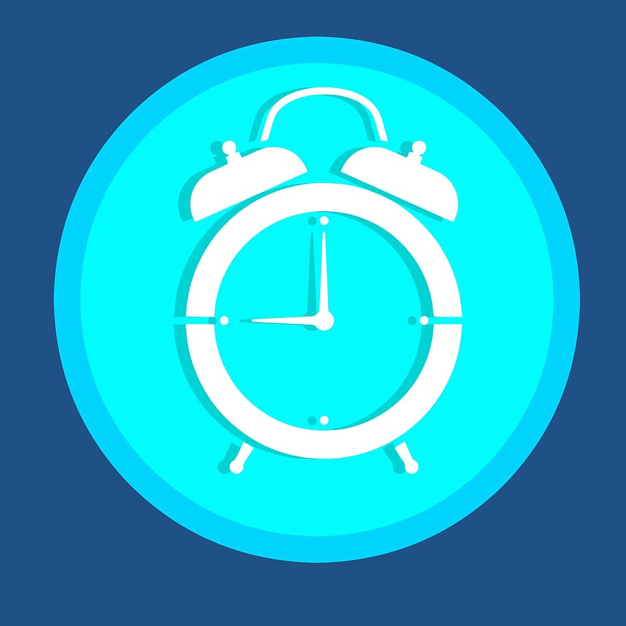 clock alarm Illustration, time, icon, design, style, flat, business, HD wallpaper