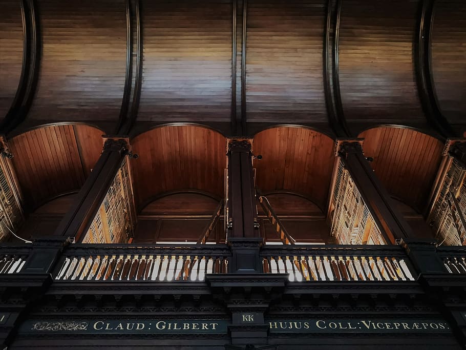 building interior, architecture, handrail, banister, wood, ireland HD wallpaper