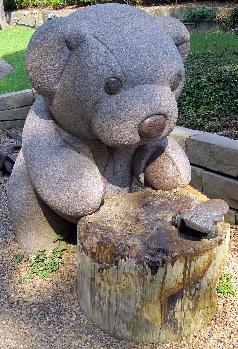 bear, sculpture, park, amuse, joy, day, representation, art and craft HD wallpaper