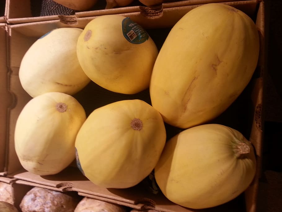 spaghetti, squash, vegetable, yellow, store, display, food HD wallpaper