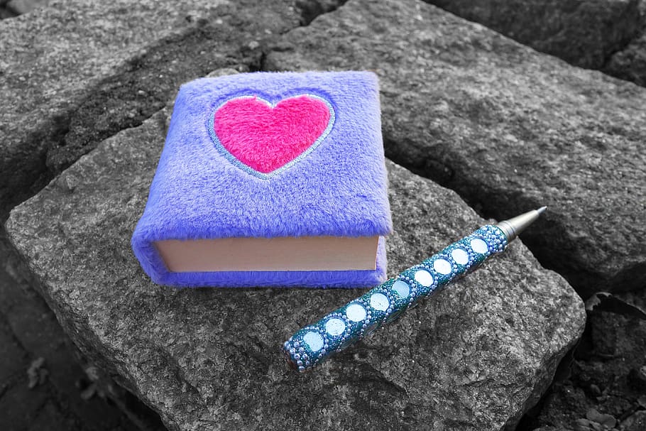 diary, fluffy diary, children's diary, book, writing, notes HD wallpaper
