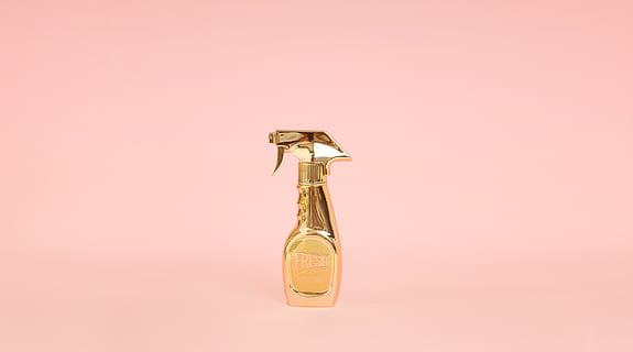 gold spray bottle, kiev, indoors, sink faucet, perfume, shaker HD wallpaper