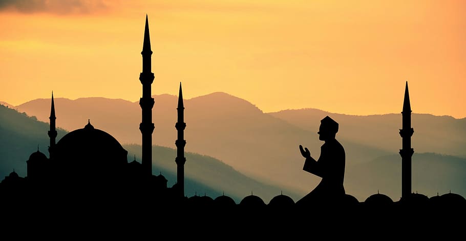 illustration, background, shikh, pray, fasting, quran, worship, HD wallpaper