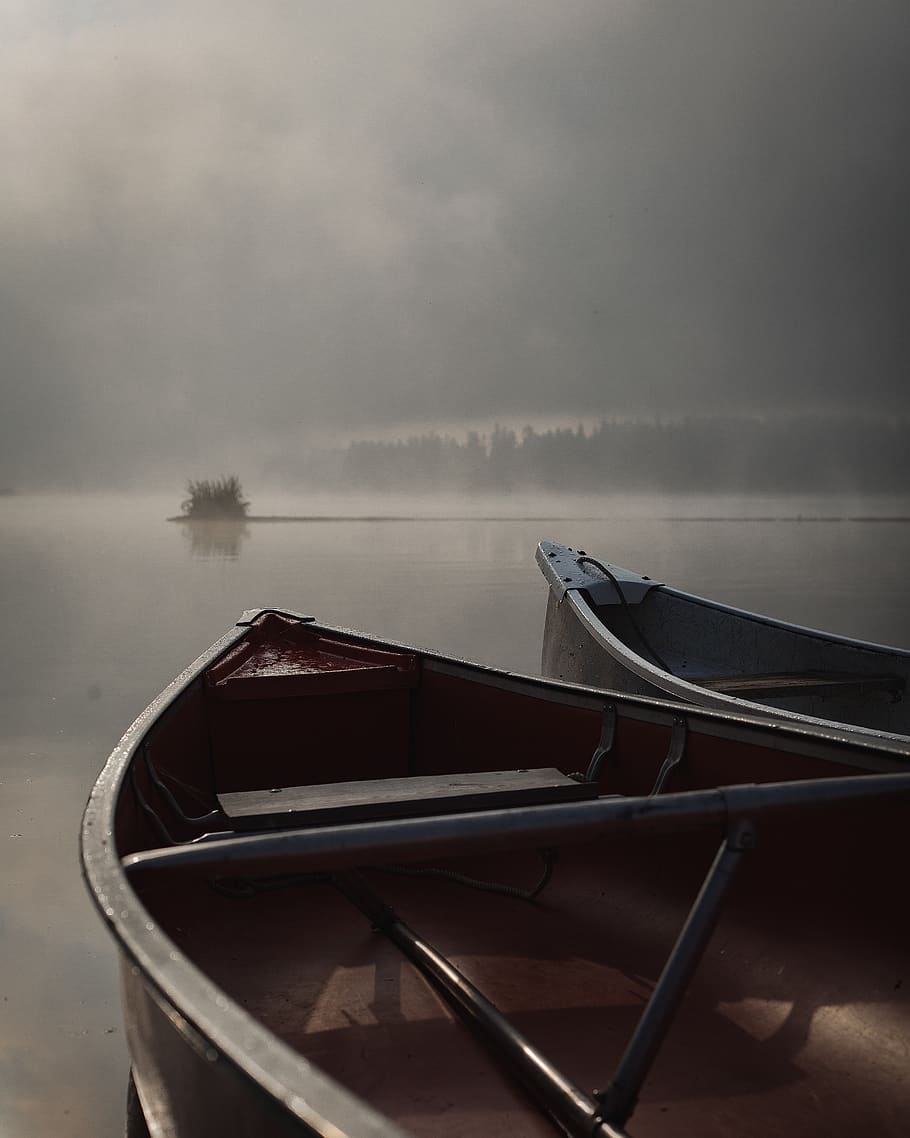 boats on body of water during foggy weather, vehicle, transportation, HD wallpaper