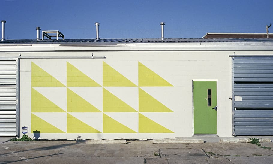 closed green door, outdoors, building, urban, nature, wall, vehicle HD wallpaper