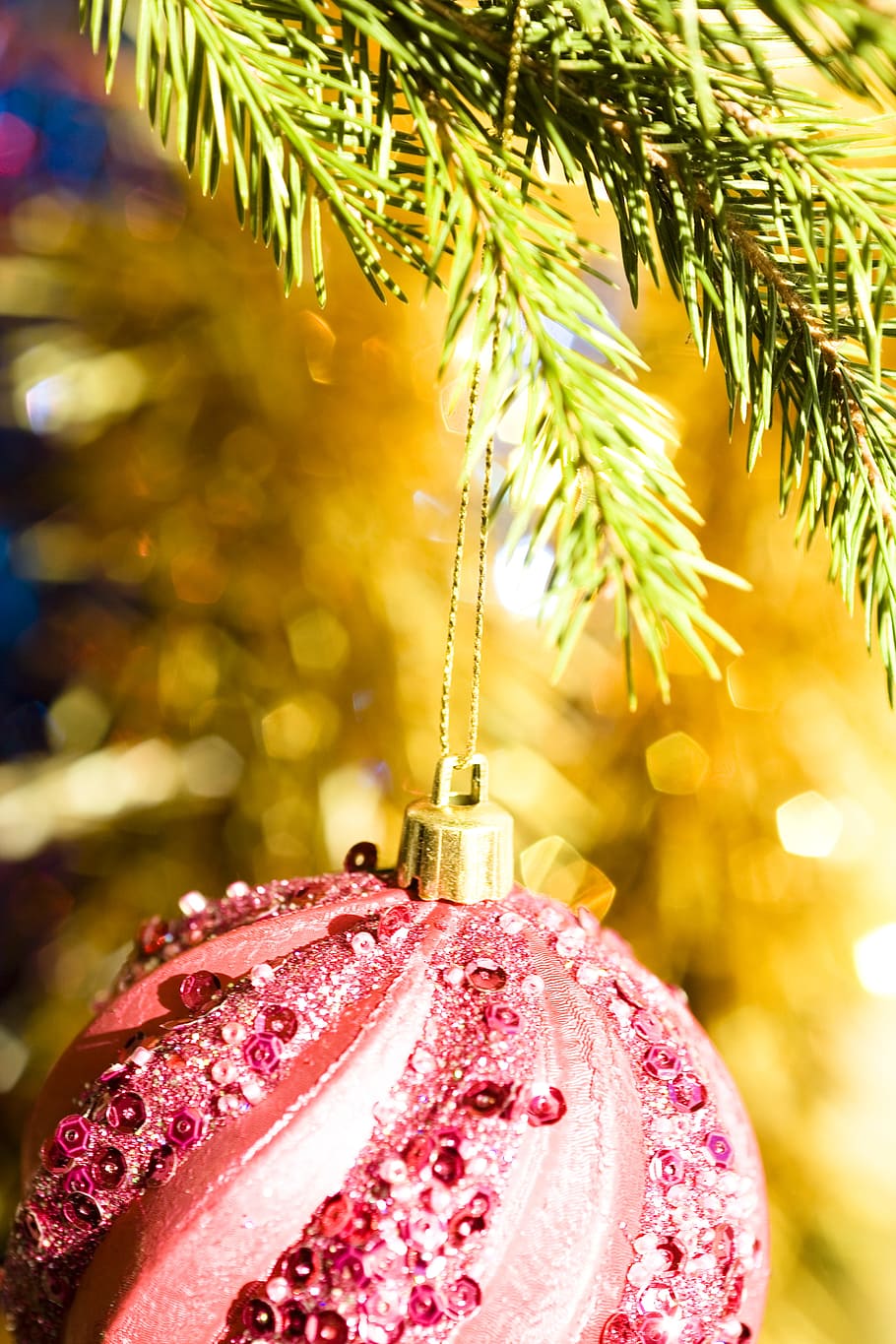 background, ball, bauble, blue, blur, bright, celebration, christmas HD wallpaper
