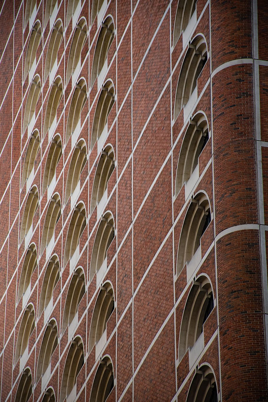 Person Showing Brown Brick Wall Building Facade, architecture HD wallpaper