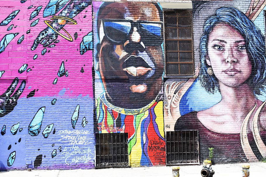 united states, wall street art in a public place, brooklyn ny, HD wallpaper