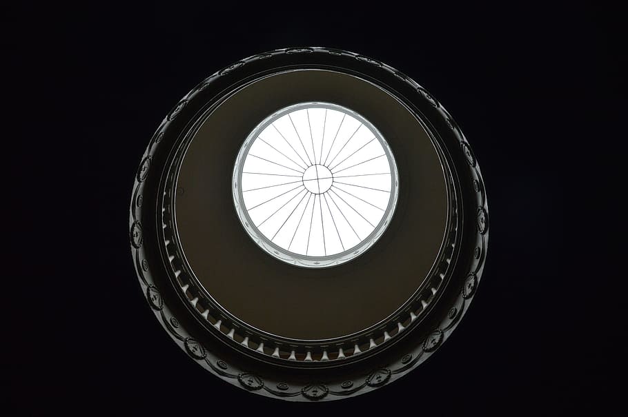 high angle view photography of dome ceiling window during day time, HD wallpaper