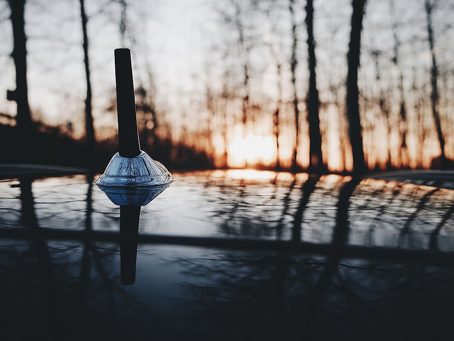 water, reflection, nature, lake, sunset, no people, wood - material HD wallpaper