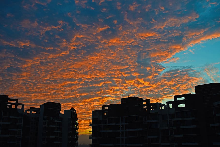 sunset, sky, architecture, building exterior, built structure HD wallpaper