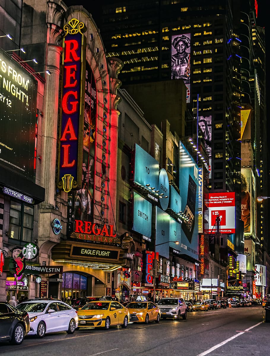 street, stock, city, shopping, travel, times square, new york, HD wallpaper