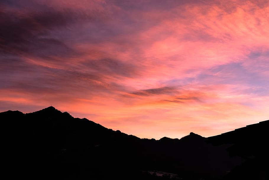 nature, outdoors, sunset, sky, dusk, red sky, dawn, landscape HD wallpaper