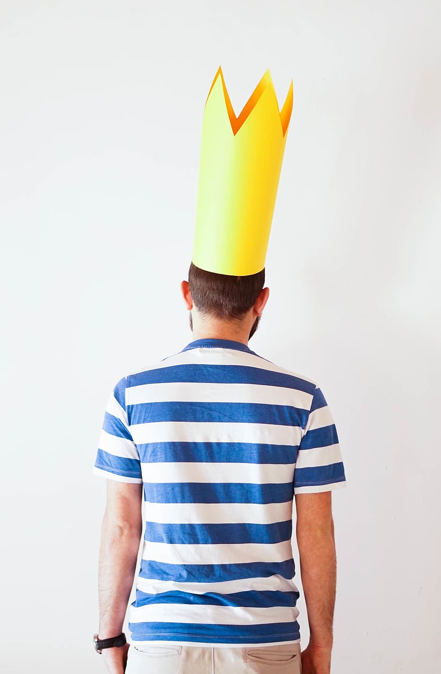 striped, one person, casual clothing, studio shot, men, indoors HD wallpaper