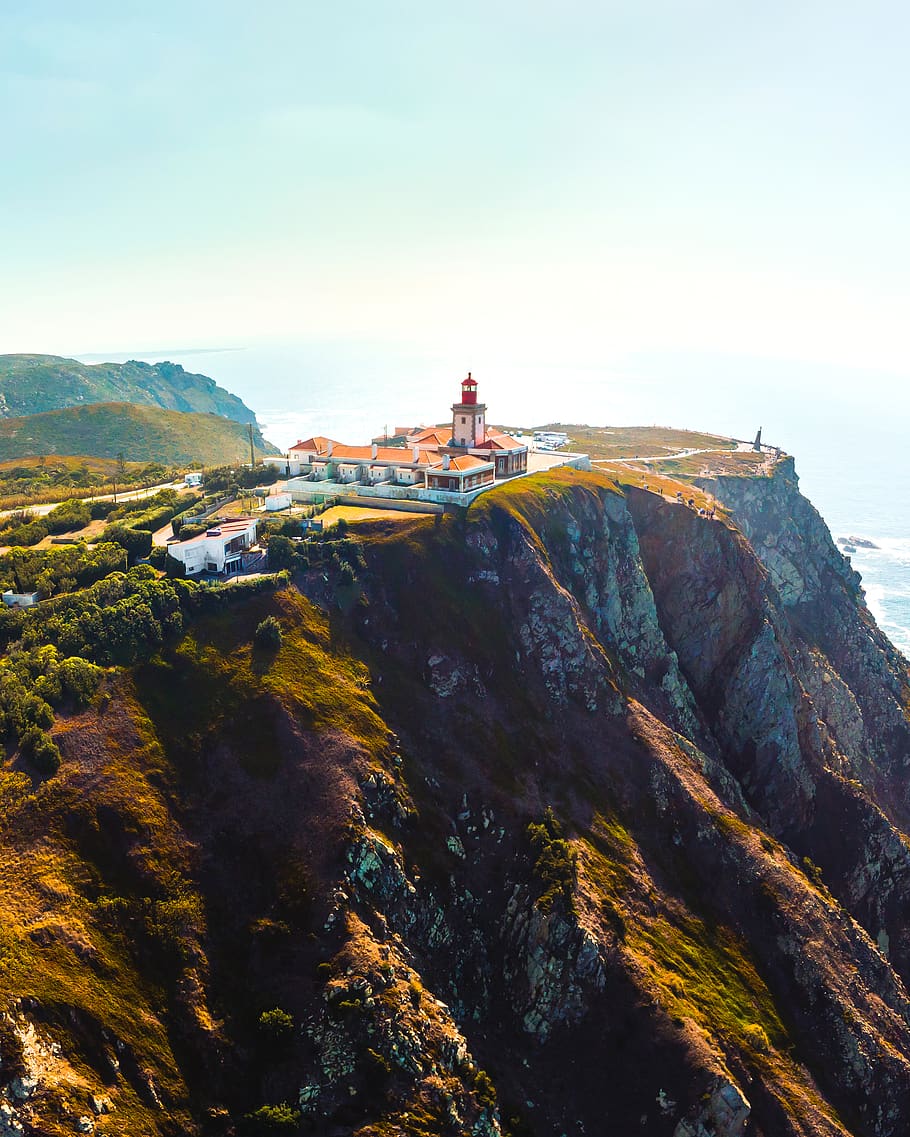 white building on cliff, nature, outdoors, scenery, landscape HD wallpaper