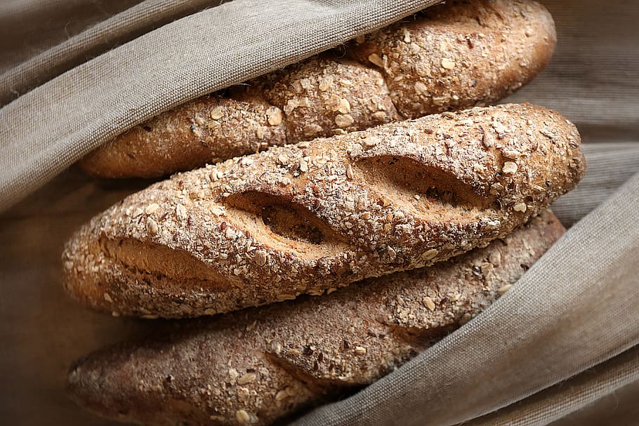 Baked Bread, food and Drink, baking, breads, freshness, wellbeing HD wallpaper