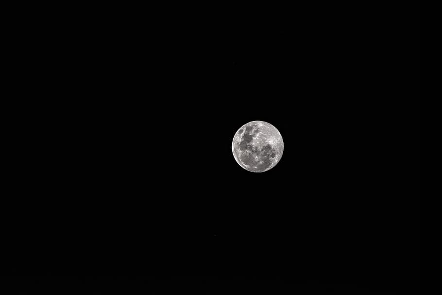 full moon view, astronomy, space, sky, copy space, night, beauty in nature HD wallpaper