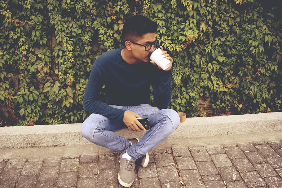 coffee, time, love, young men, casual clothing, one person HD wallpaper