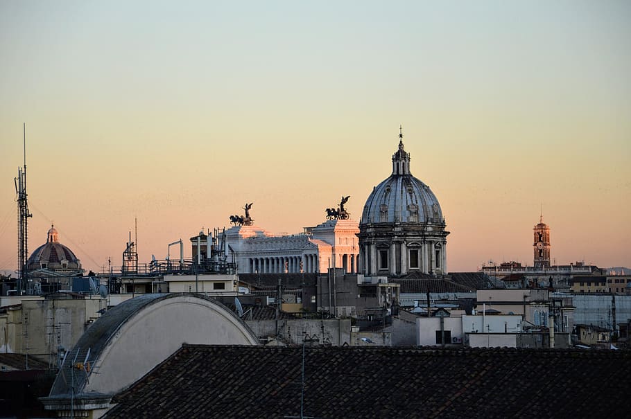 rome, church, basilica, italy, architecture, monument, tourism, HD wallpaper