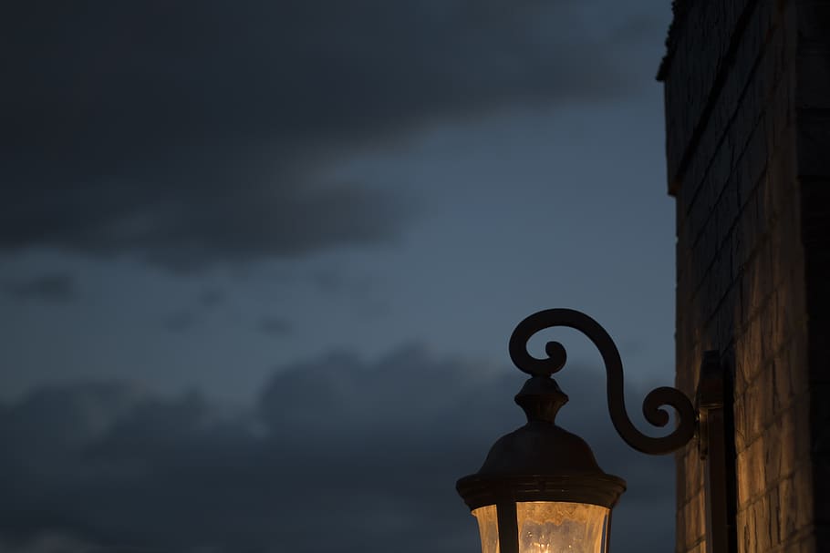 light, lantern, streetlight, clouds, sky, cloud - sky, architecture HD wallpaper