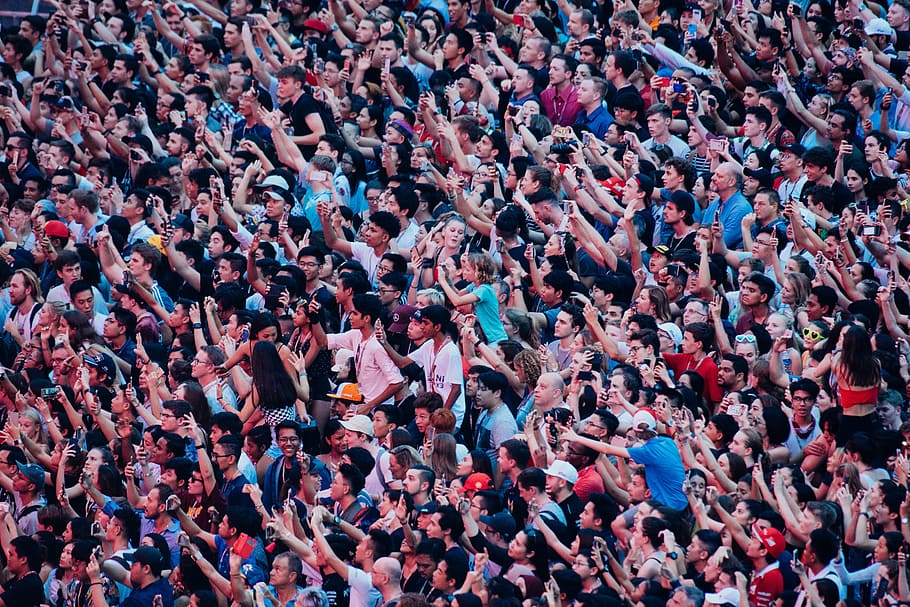crowd, person, audience, spectator, party, celebration, festival HD wallpaper