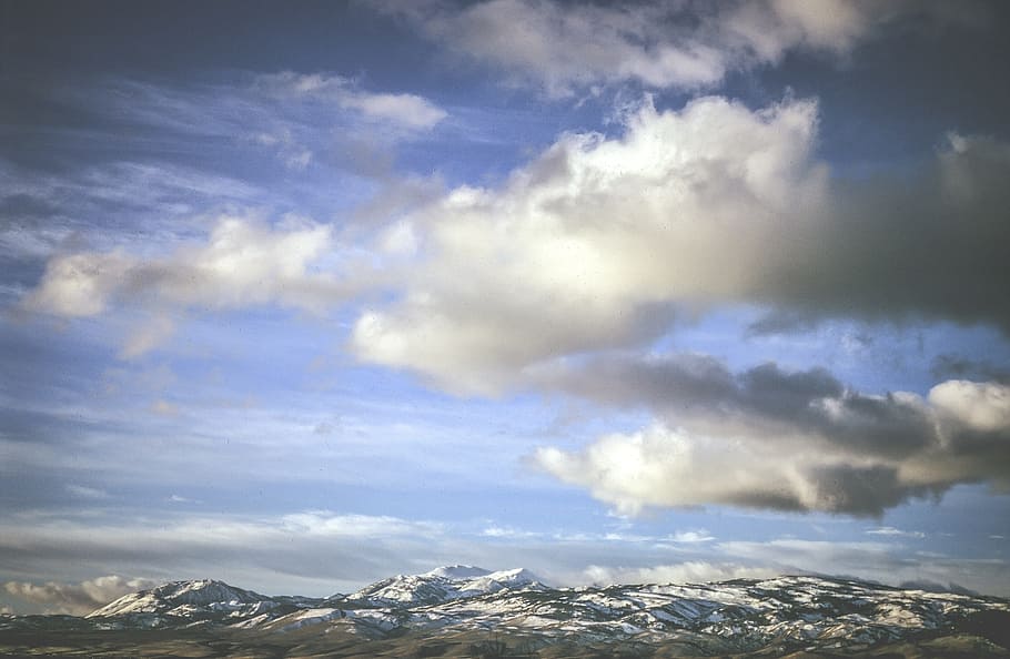 Clouds and snow capped peaks, Beautiful, Blue, Cloudy, Elevation HD wallpaper