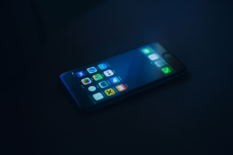 black iPhone 7, mobile phone, computer, electronics, cell phone, HD wallpaper