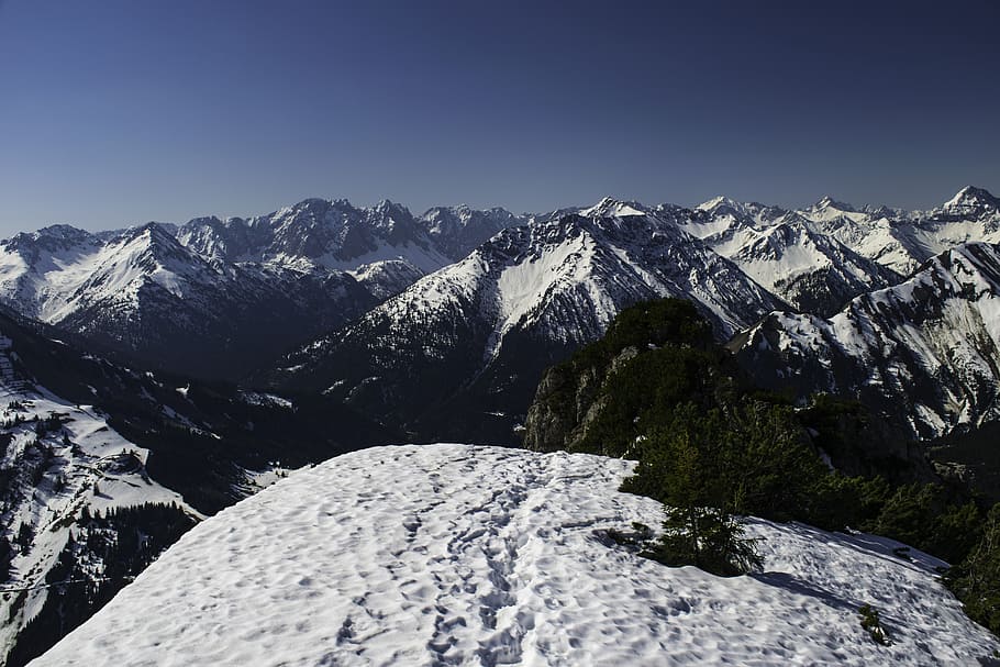 Snow Capped Mountain Ranges, winter, cold temperature, scenics - nature HD wallpaper