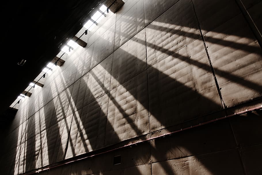 poland, gdańsk, the museum of second world war, shadow, sunlight, HD wallpaper