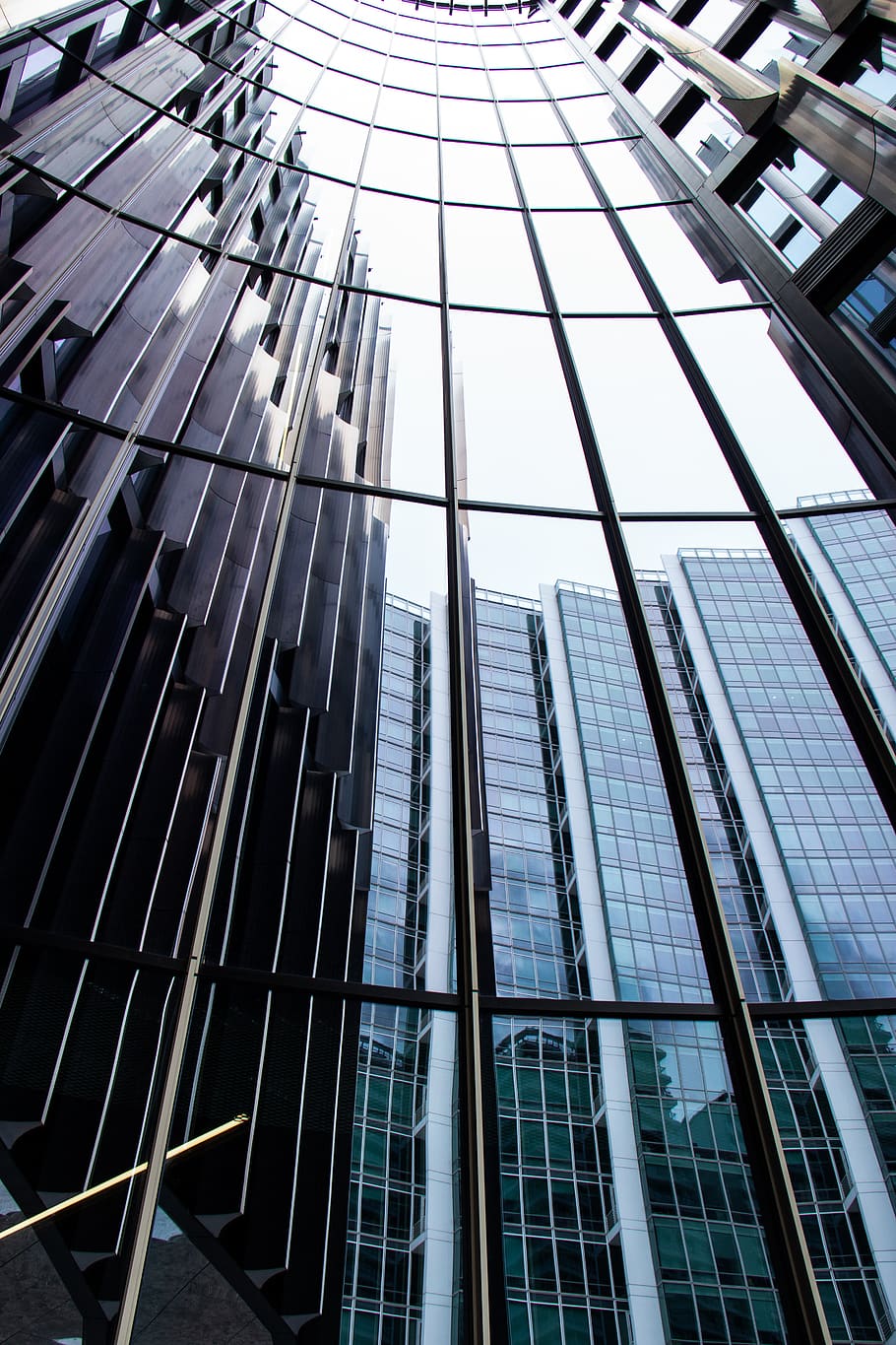 clear glass building, architecture, office building, window, town HD wallpaper
