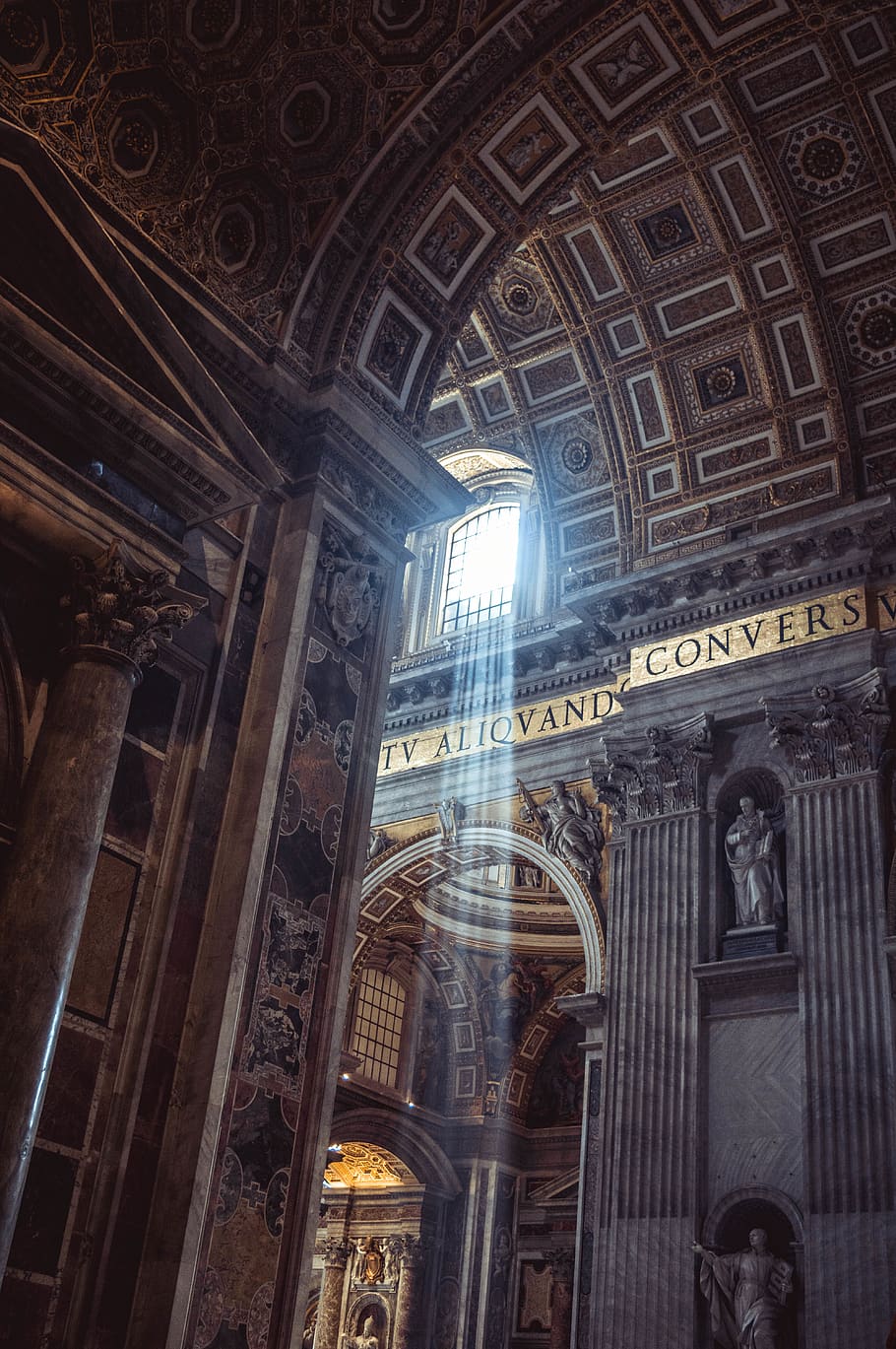 vatican city, città del vaticano, st. peter's basilica, flare, HD wallpaper