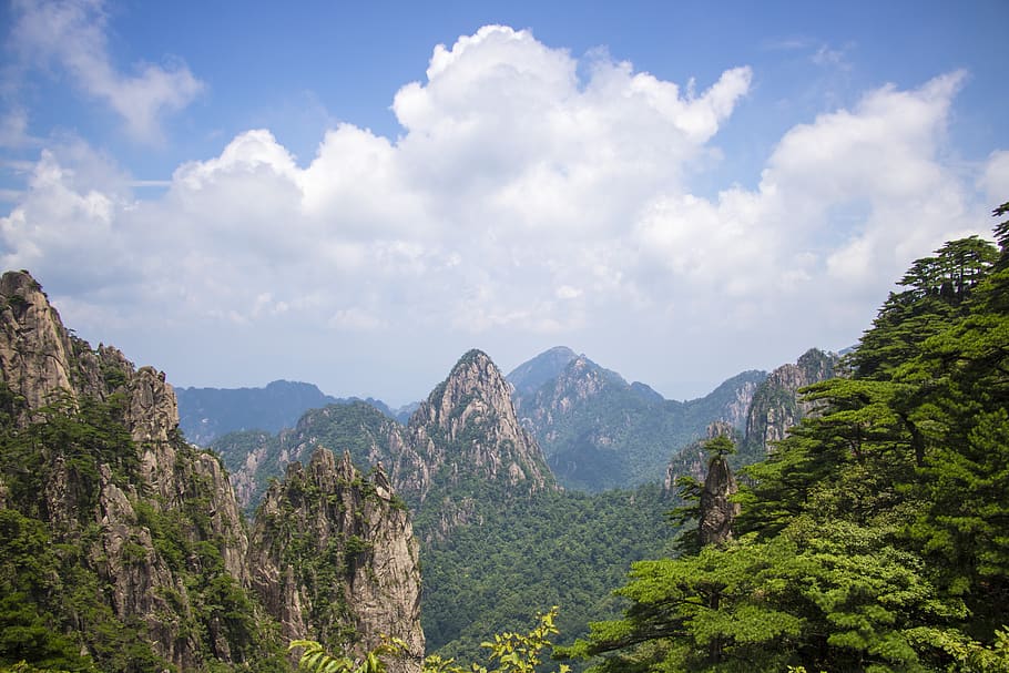 huangshan, anhui, on the west coast, bright top, china, mountain