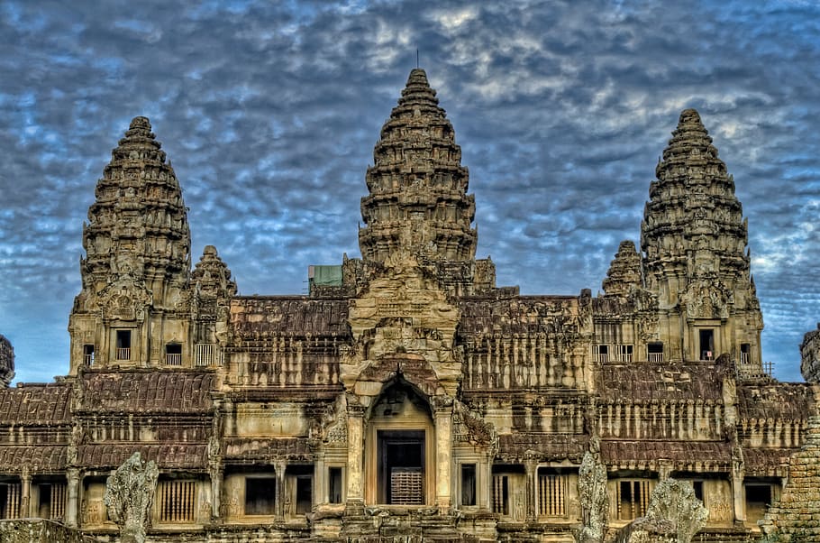 ancient, angkor, angkor wat temples, architecture, asia, asian, HD wallpaper