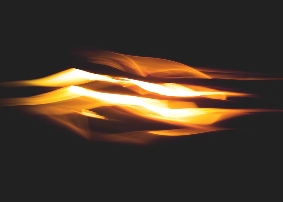 black, dark, light, orange color, heat - temperature, illuminated HD wallpaper