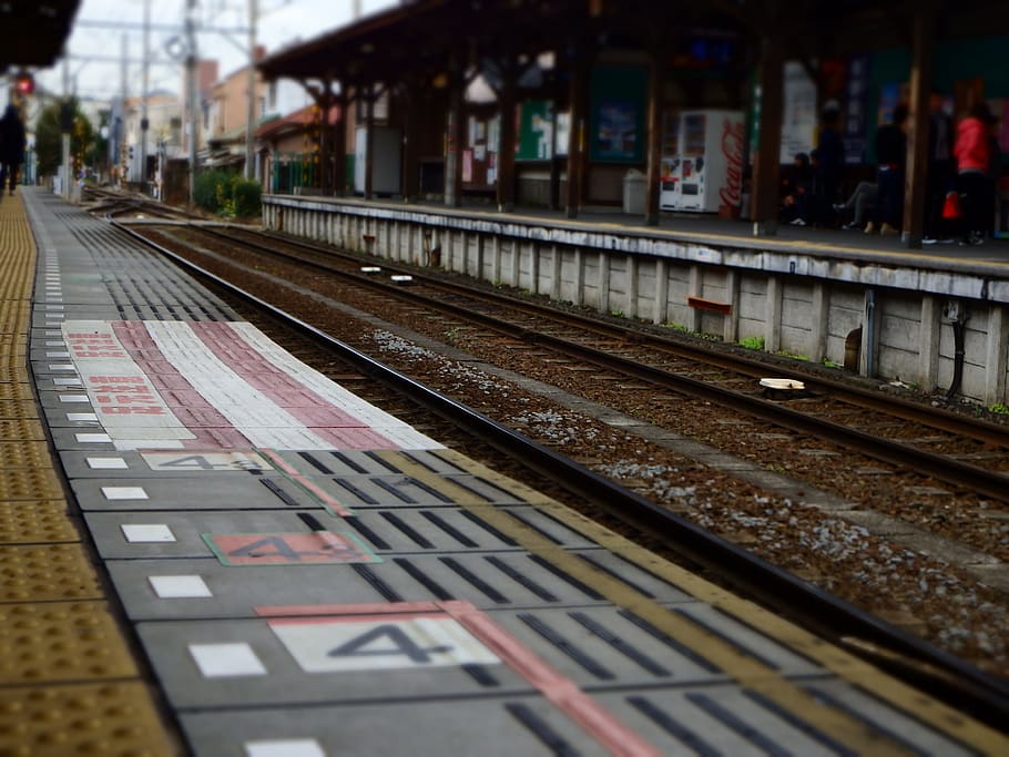 japan, tokyo, platform, subway, train, grunge, urban, station HD wallpaper