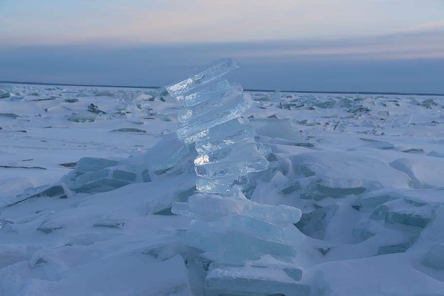 snow bricks during daytime, ice, nature, outdoors, mountain, glacier HD wallpaper