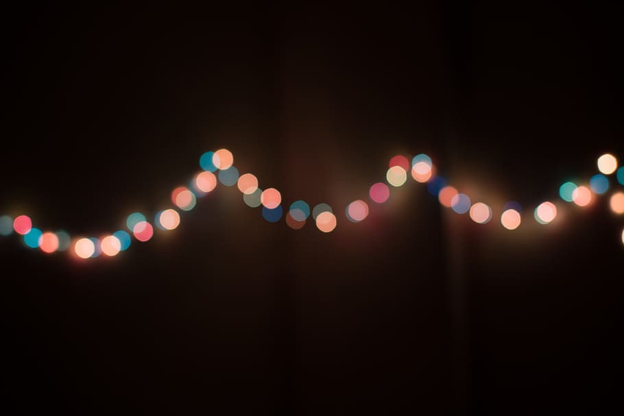 Bokeh Photography of String Lights, blur, colorful, colors, dark HD wallpaper