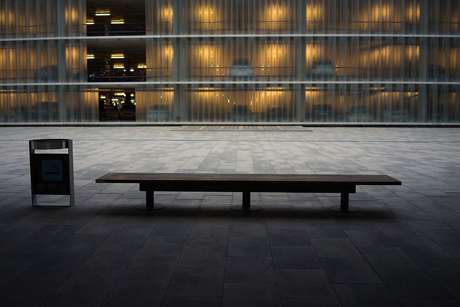 barcelona, spain, existing light, bench, illuminated, seat HD wallpaper