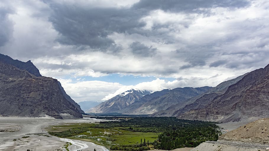 shigar valley road, cloud - sky, mountain, environment, landscape HD wallpaper