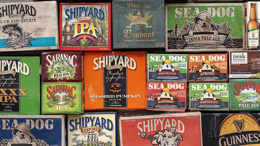 assorted-color boxes, shipyard, sea dog, bowe, design, colors HD wallpaper