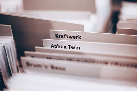 Aphex Twin text, business, selective focus, indoors, organization HD wallpaper