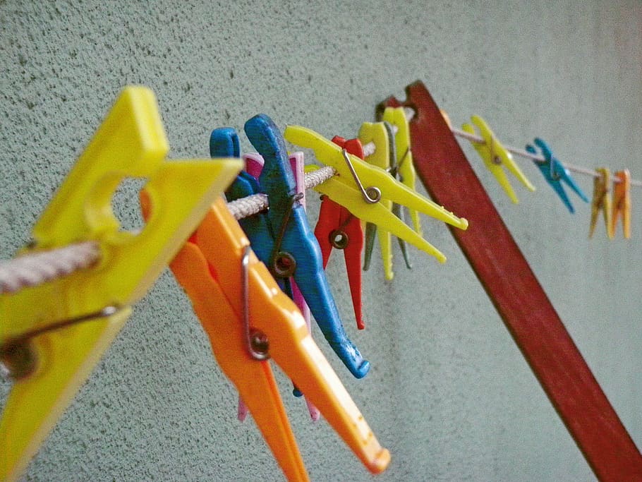 molas, multi colored, still life, clothespin, close-up, no people HD wallpaper