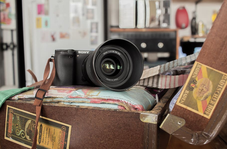 Black Sony Dslr Camera , camera lens, indoors, camera - photographic equipment HD wallpaper