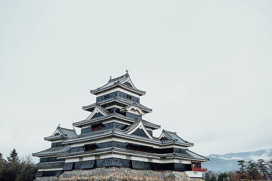 blue pagoda, built structure, architecture, building exterior HD wallpaper