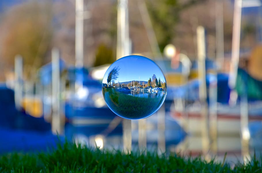 Close-Up Photography of Crystal Ball, blur, clear, depth of field HD wallpaper